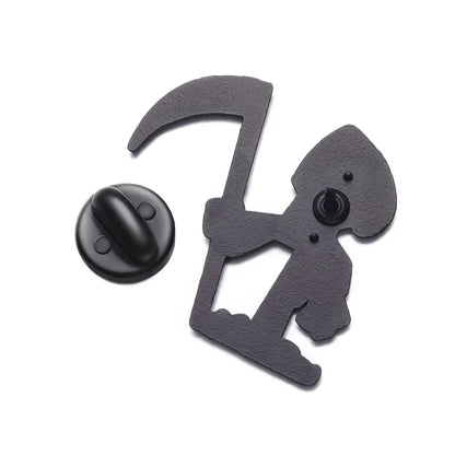 Grim Reaper Brooch Pin