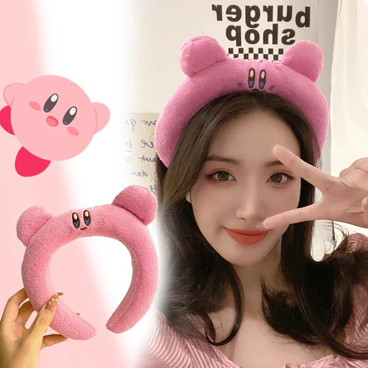 Kirby Plush Headband – Cute Pink Skincare & Makeup Hair Band