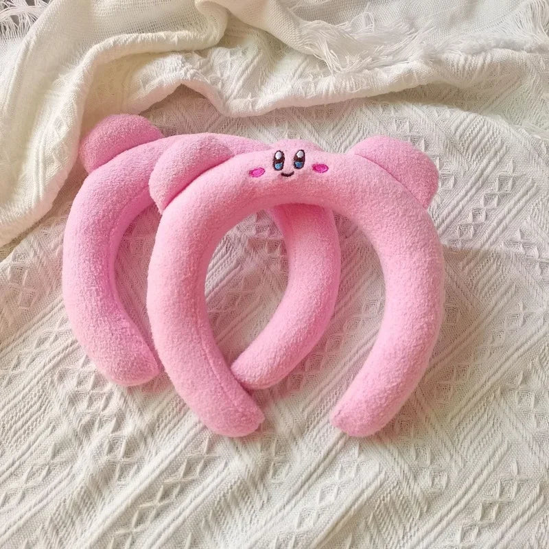 Kirby Plush Headband – Cute Pink Skincare & Makeup Hair Band